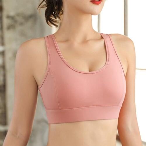 Sexy Push Up Sport Tank Tops Shockproof Fitness Bras Breathable Mesh Back Sport Underwear