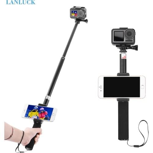 Selfie Stick Pole Self-timer for DJI Osmo Action for GoPro 9 Hero 8 7 6 5 Camera Extension Rod Phone Holder Camera Accessories