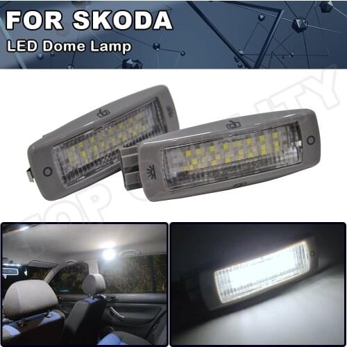 LED Rear Reading Map Dome Light For VW Golf Tiguan Beetle Passat Touran Caddy Skoda Fabia Superb Seat Leon Toledo Ceiling Lamp