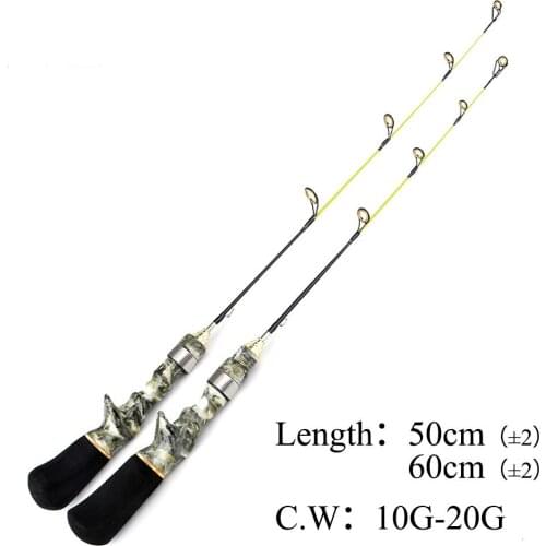 New 50cm 60cm Mini Telescopic Ice Fishing Rod C.W.10-20G Cambo Winter Fishing Soft Rod Carp Fishing Tackle Pesc