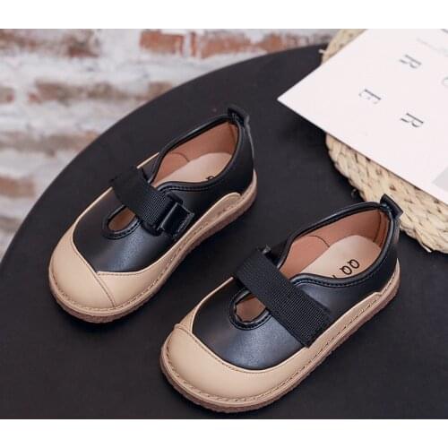 Girls' Leather Shoes flat-soled shoes hollow soft leather non-slip fashion breathable princess soft-soled shoes autumn new style
