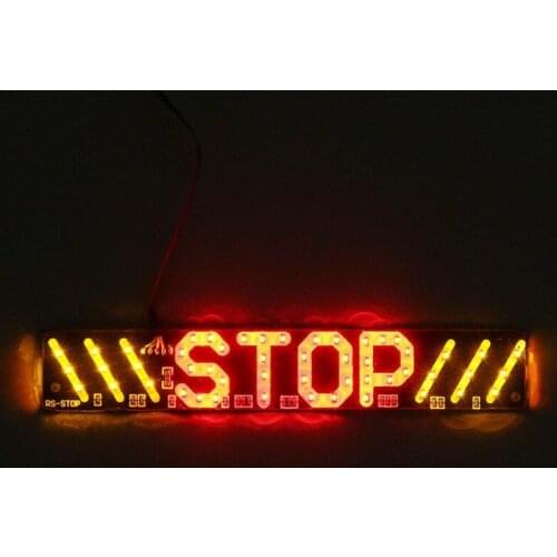 Universal LED Motorcycle Stripe Stop Lamp Turning Left/right Waterproof Rear Tail Turn Signal License Plate Light DRL Lamp