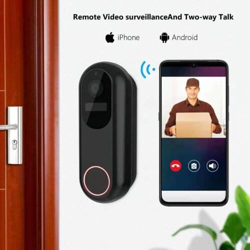Inrico WiFi Video Doorbell Camera 1080P Visual Intercom Night Vision Waterproof IP65 Security Camera Smart DoorBell with Chime