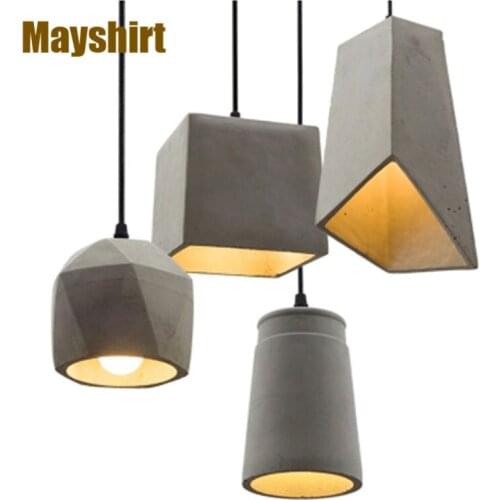 Vintage Cement Pendant Light LOFT Industrial Lamp Stair Living Room Kitchen Hanging Lamp Art Deco Bar Dining Room Light Fixtures