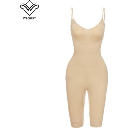 Wechery Butt Lifter Sexy Bodysuit Women Shapewear Thigh Slimming Underwear Seamless Body Shaper Postpartum Stretch Lingerie