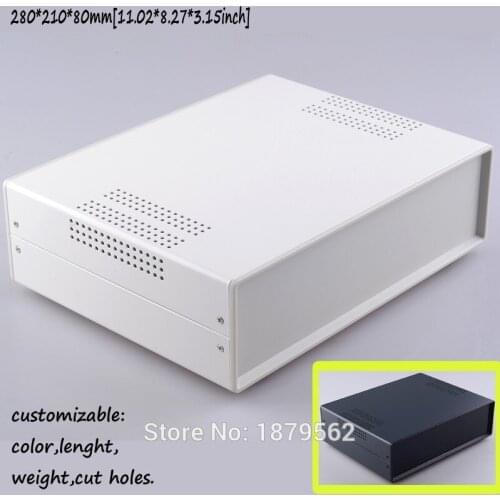 [2 colors] 280*210*80mm iron junction box housing diy electrical project box instrument PLC switch control case [40009(W210)]