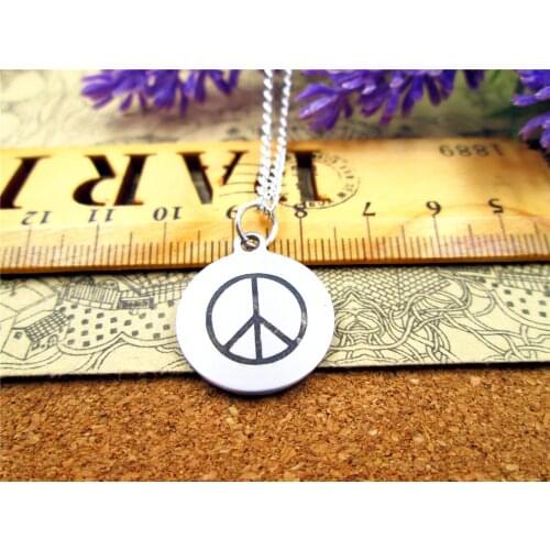 3pcs/lot Fashion stainless steel necklace "PEACE SYMBOL" Charms Pendant necklace Jewelry Gift more style for choosing