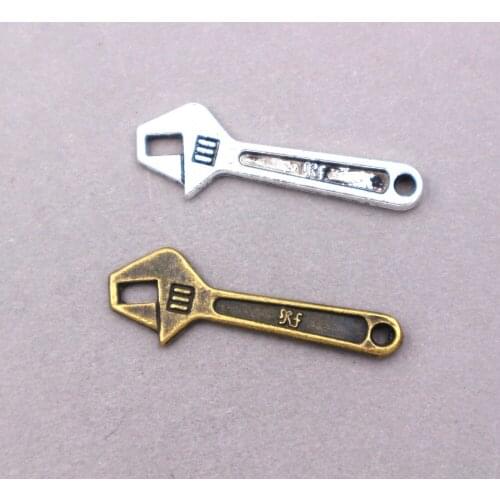 8pcs wholesale zinc alloy charms spanners Charms for DIY Supplies Jewelry Making