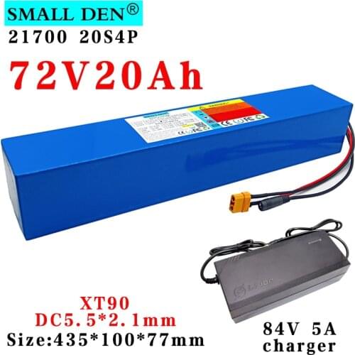 72V 20Ah 21700 Lithium battery pack 20S4P ebike battery 1000W-3000W High Power 84V Electric bicycle Scooter motor BMS+5A Charger