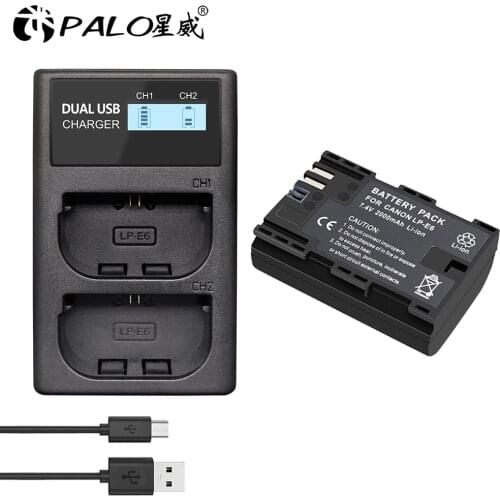 2000mAh LP-E6 LP E6 LPE6 Camera battery pack for Canon 5D Mark II III 7D 60D EOS 6D 70D 80D for Canon Accessories