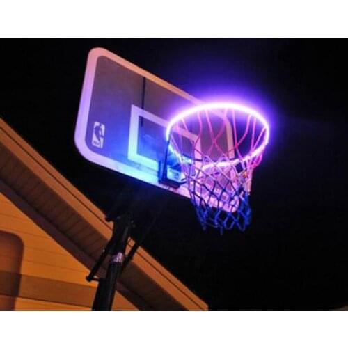 Basketball Rim LED Solar Light Outdoors Solar Lamp Playing At Night Light Boys Bedroom Home Decor Children/Friends Birthday Gift