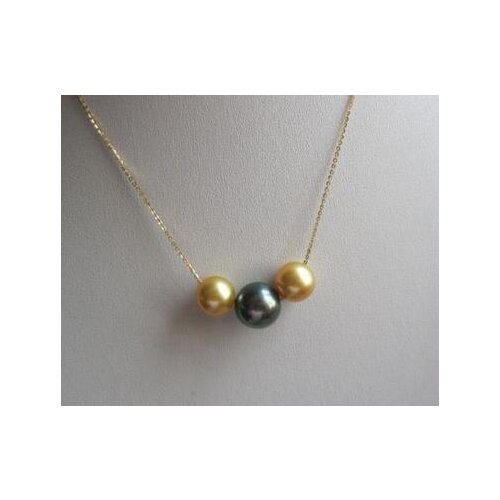 Free shipping luxury Noble jewelry charming huge10-11mm south sea natural black pearl pendant