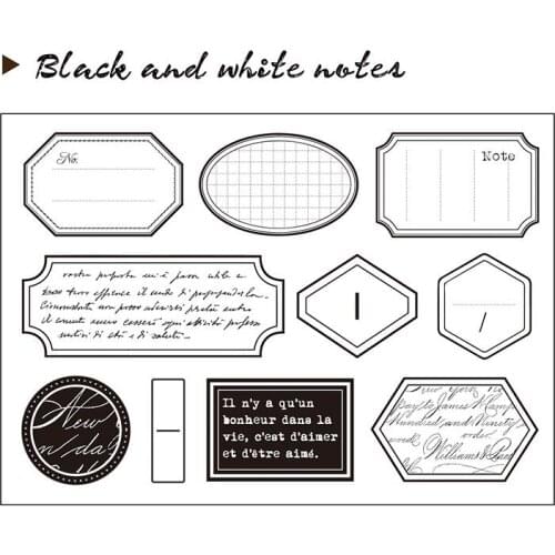 Black and white note/ Transparent Clear Silicone Stamp/Seal for DIY scrapbooking/photo album Decorative clear stamp A0336
