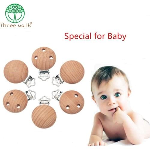 DIY Wooden Baby Nipples Clips Set Holders Cute Babies Nipple Clasps Holders Accessories