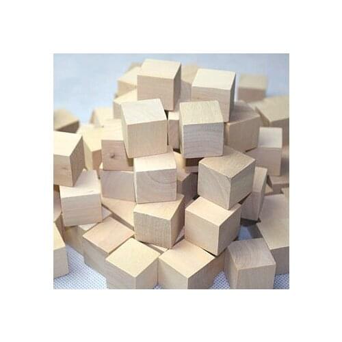 Wooden Square Cube Block 2.5*2.5*2.5cm For DIY Stamp Manual Architectural Building Model Childrens Toy Wood Chips