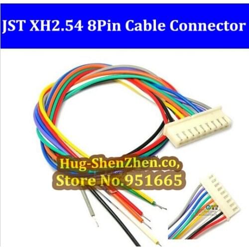 Hot sale 30pcs JST XH2.54 8pin 50cm electronic cable XH single-head wire single head with connector XH2.54-8pin