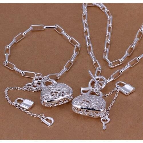 Jewelry Silver plated set, fashion set Bag Pendant /cinakzua ctkalkra LKNSPCS006