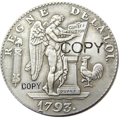 France 1793 24 Livres Silver Plated Copy Coins