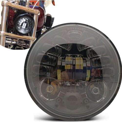 Left Right Turn Signal 5-3/4" 5.75 Inch DRL LED Headlight For 883 XL1200 Iron Indian Scout Refit Motorcycle Accessories