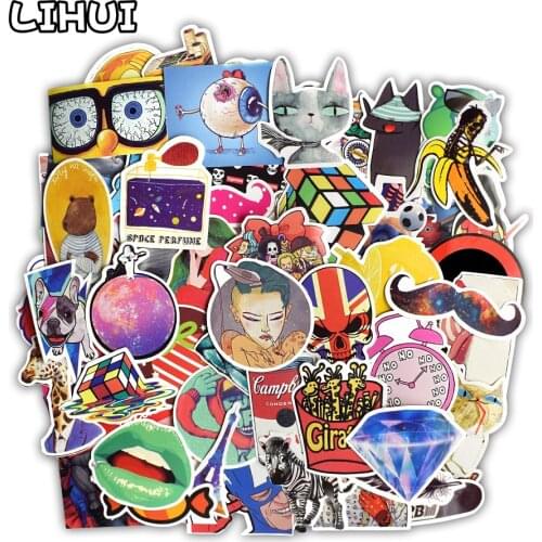 200 PCS Punk Cartoon Stickers for Laptop Fridge Guitar Skateboard Motorcycle Bicycle Classic Graffiti Sticker Bomb DIY Car Decal