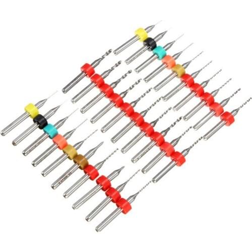 Multiple specifications 10pcs Tungsten Steel Hard Alloy PCB CNC Drill Bits For Circuit Boards PCB Drill Bit - 0.1-1mm