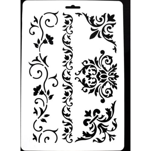 New High Quality Vine Flower Layering Stencils Walls Painting Scrapbook Embossing Paper Album