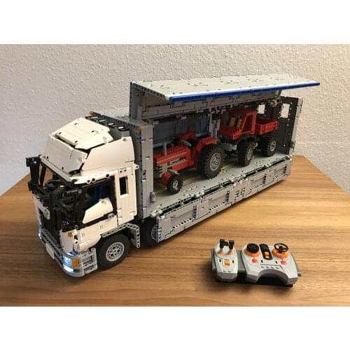RC Technology Mechanical Remote Control Electric Arakawa Truck Parts Package MOC-1389 Boy Building Block Toy Gift