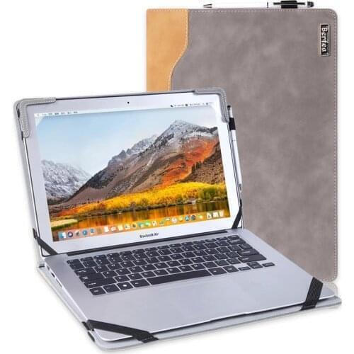 Luxury Stand Laptop Case Cover for ASUS VivoBook 14 A412DA K403FA 14 inch Business Notebook Sleeves Protective PU Leather Skin