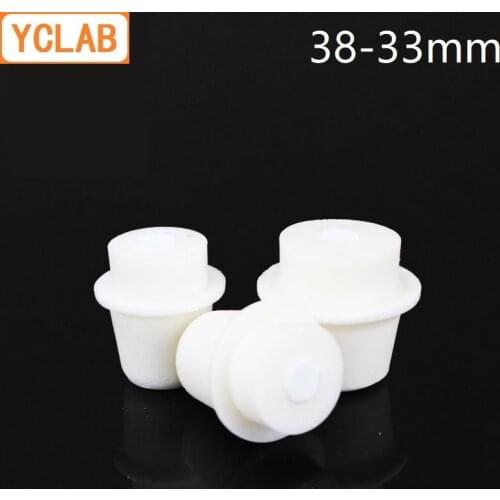 YCLAB Silicone Stopper for Erlenmeyer Conical Triangle Flask Upper Diameter 38mm * Lower Diameter 33mm Lab Chemistry Equipment