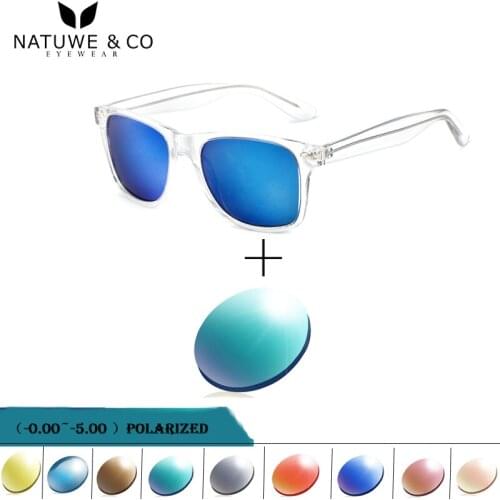 Women Mirror Polarized Prescription Sunglasses RX 1.56 Sun Lenses Men Black Glasses