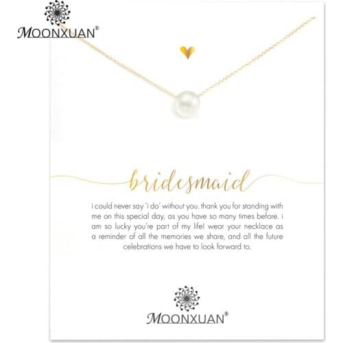 Bridesmaid Pearl Gold Sliver Chain Necklace Women Jewelry Choker Collares De Moda 2019 Collier Collar Kolye Ketting Chains Femme