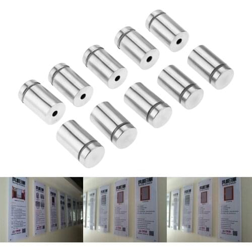 10Pcs 19x30mm Stainless Steel Standoffs Bolts Mount Advertisement Advertising Screws Decorative Mirror Glass Nail Fastener