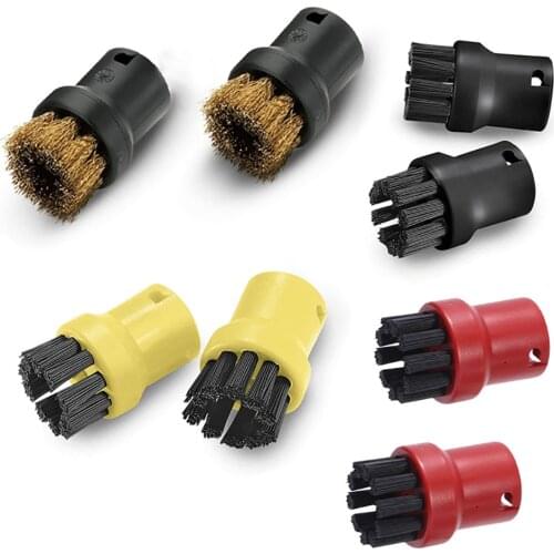 2pcs/set Steam Cleaning Brush Small Round Brushes for Karcher SC1 SC2 SC3 SC4 SC5 SC7 CTK10 Replacement Dust Remove