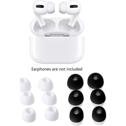 3Pair Replacement Ear Buds Tips Plugs Soft Silicone Earbud In Ear Cover for AirPods PRO Wireless Bluetooth Earphones Headset