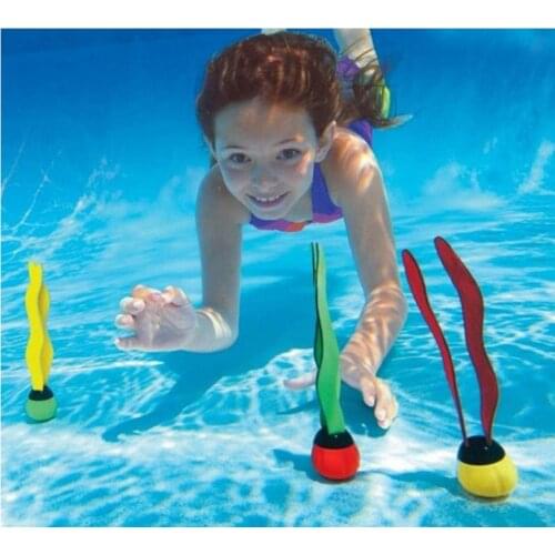 3pcs Kids Plants Toy Sports Swimming Pool Toys Sea Plant Shape Diving Toys Diving Swimming Training Pool for Children