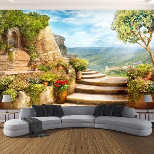 3D Wallpaper Garden Landscape Nature Murals Living Room Bedroom Home Decor Background Wall Covering Waterproof Wall Cloth Fresco