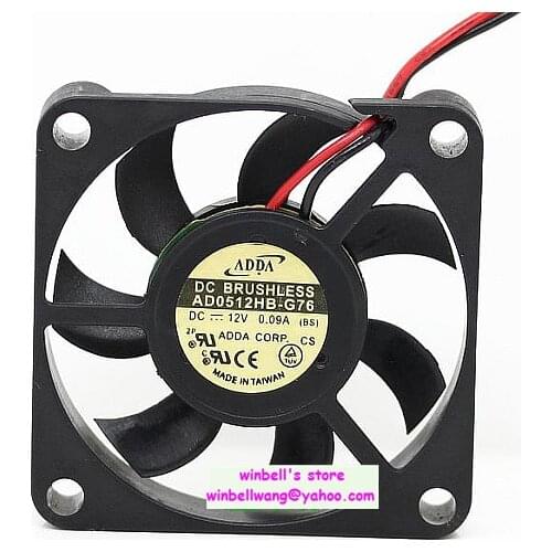 Original 50*50*10mm 5cm blower fan AD0512HB-G76 12V 0.09A large air flow 2wires