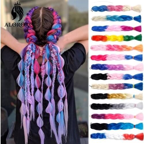 Alororo Mixed Color Braiding Hair Afro Synthetic Hair Extension for Braids 32 inch Jumbo Braid Hair Pelo Para Trenzas Africanas