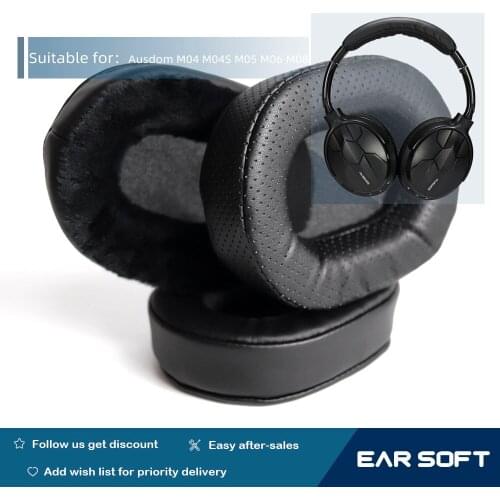 Earsoft Replacement Ear Pads Cushions for Ausdom M04 M04S M05 M06 M08 Headphones Earphones Earmuff Case Sleeve Accessories