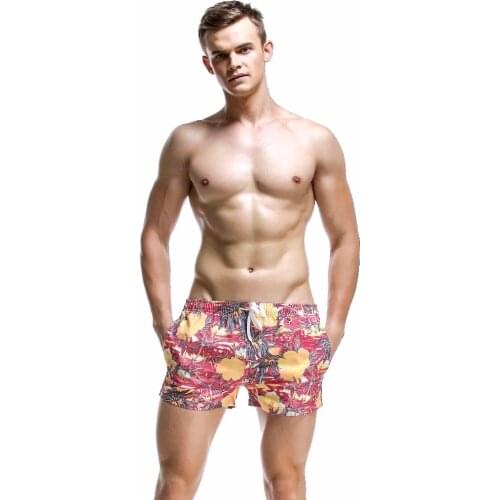 Free shipping SEOBEAN brand high quality mens beach pants comfortable breathable Hawaiian printing stitching beach shorts