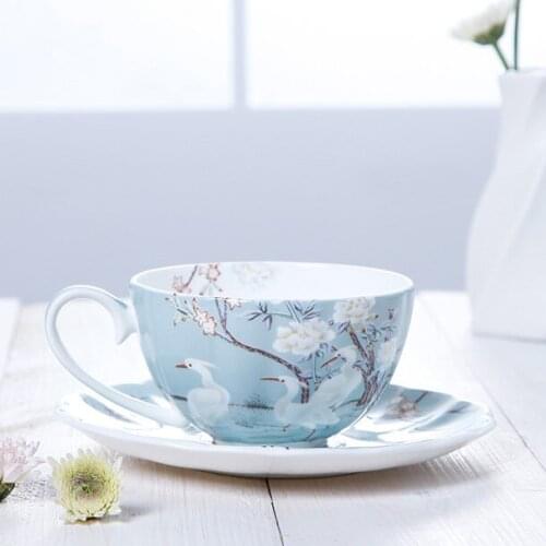 Porcelain Luxury Coffee Cup Eco Friendly European Handmade Coffee Cup and Saucer Set Reusable Tazas Household Products DG50BD