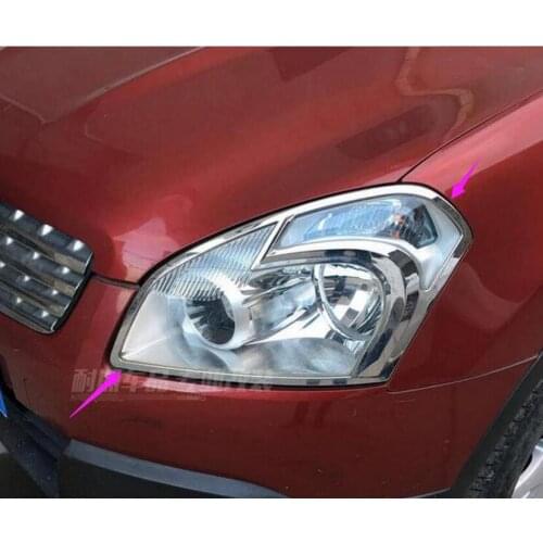 Chrome Headlight Cover ABS Car Styling Tuning Accessories 2008-2012 FOR Nissan Qashqai