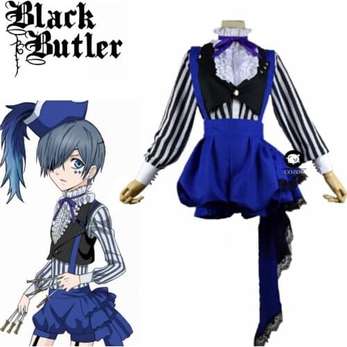 Anime Kuroshitsuji Book of Circus ciel phantomhive Black Butler Cosplay Costume