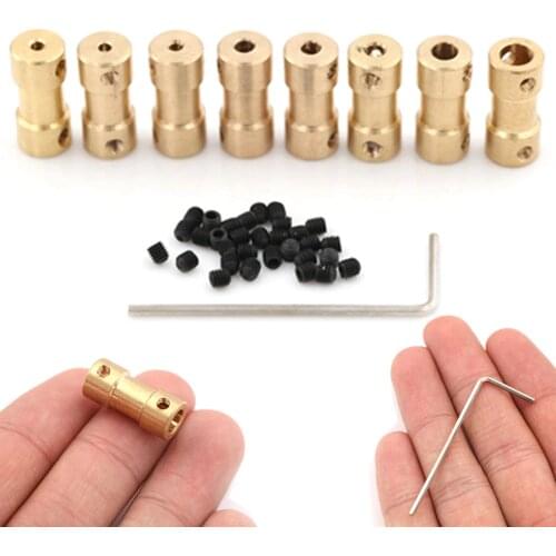 Metal Brass Flexible Motor Shaft Coupling Coupler Motor Transmission Connector Drive Shaft 2mm 5 Connector Boat Rc C22
