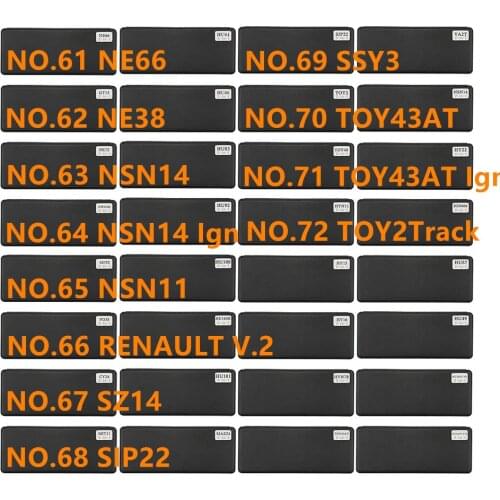 Hot lishi 2 in 1 tool NE66 NE38 NSN14 Ign NSN11 SZ14 SIP22 SSY3 TOY43AT TOY 2 track for Renault V.2