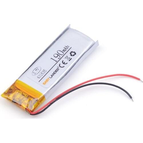 Lithium ion rechargeable batteries 431635 190mAh For Bluetooth Headset 3D glasses Smart watch earphone