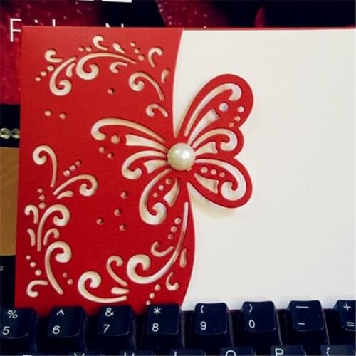 Metal cutting Dies round die cut Butterfly envelope greeting card frame background Craft dies for card making scrapbooking