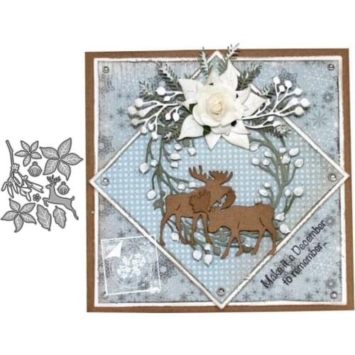 Christmas Elk Metal Cutting Dies for Scrapbooking Handmade Tools Mold Cut Stencil New DIY Card Make Mould Model Craft Decoration