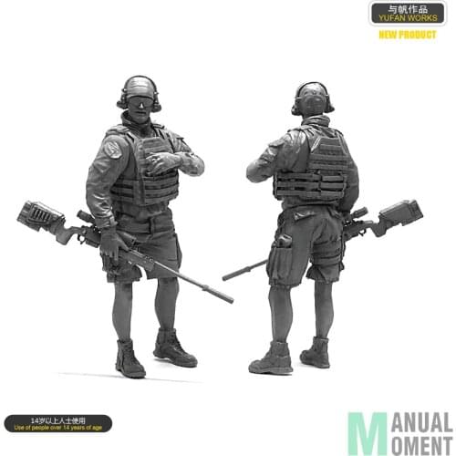 Miniature 1/35 US Navy Seal Commando Shorts Individual Soldier Resin Model Figure Kit LOO-17