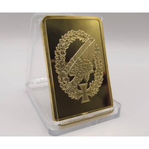 German Gold Bullion Bar Deutsche Reichsbank 1 OZ Eagle Cross Souvenir Badges Coins